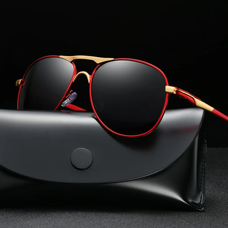 

Luxury Brand Polarized Sunglasses Men Women Gradient Lens Alloy metal frame Round Sun glasses Pilot Driving