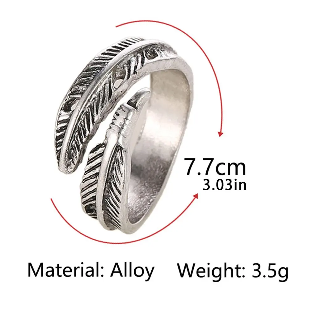 

Vintage Leaves Open Rings For Women Men Ancient Gold Color Adjustable Rings High Quality Statement Jewelry
