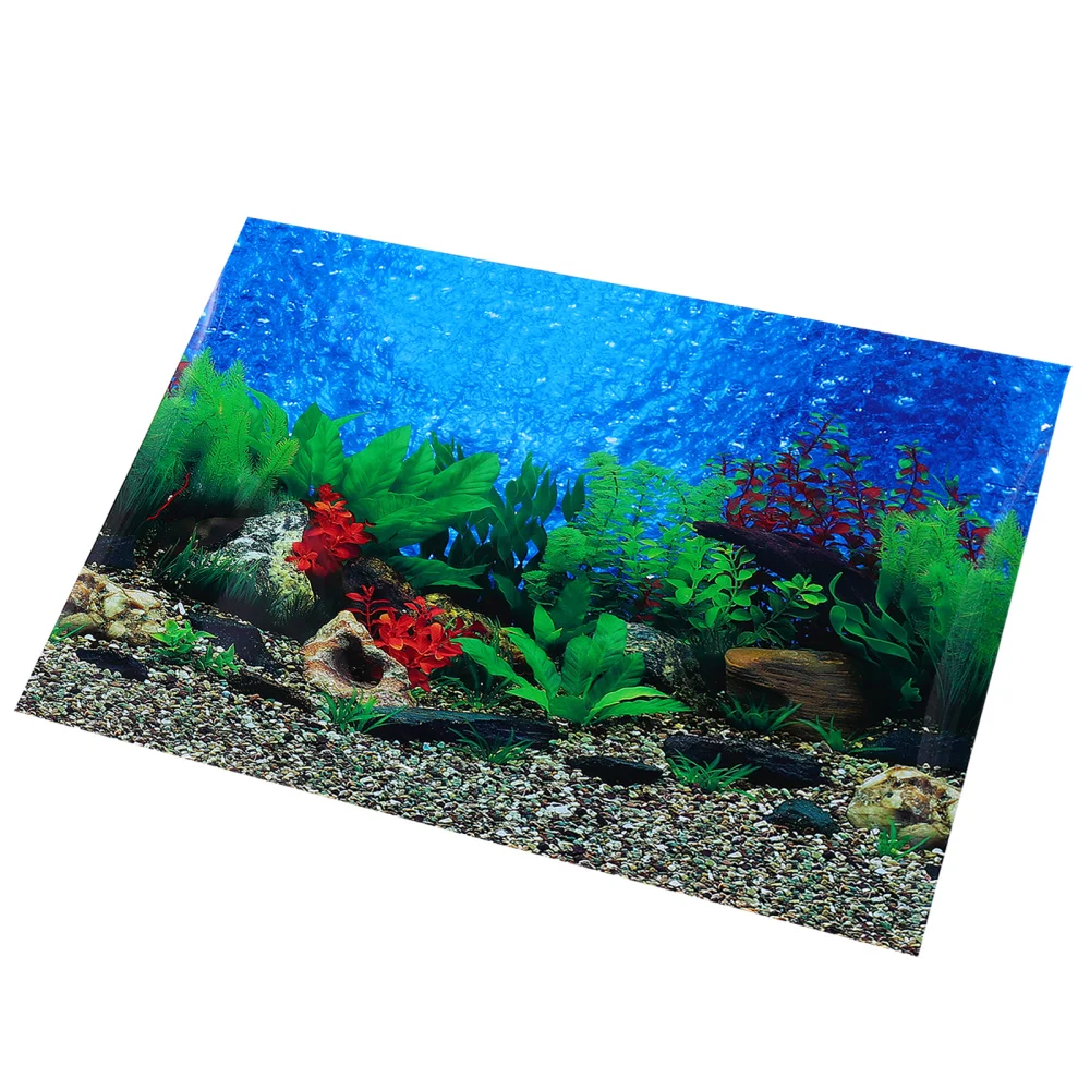 

Creative Aquarium Backdrop Vivarium Wall Sticker 3D Fish Tank Background