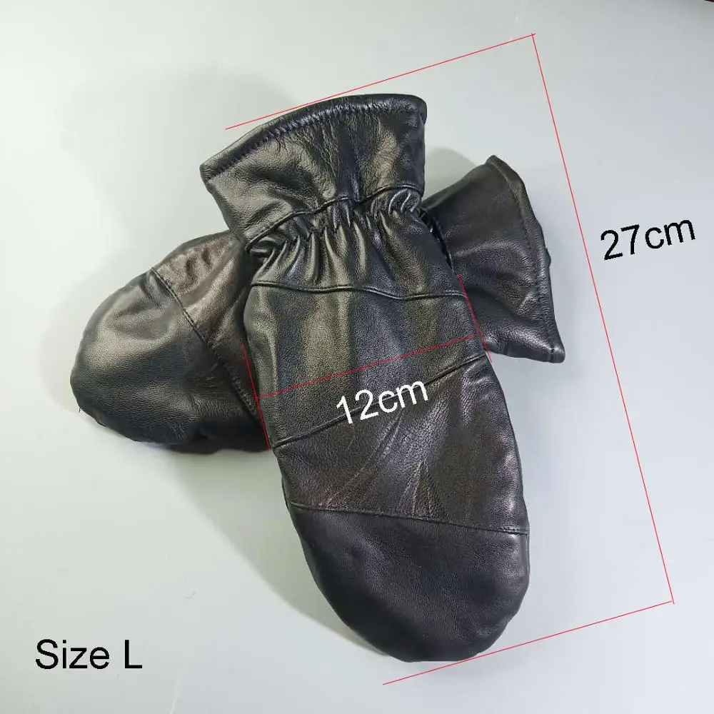 Перчатки мужские зимние из натуральной кожи плотные Непродуваемые супер теплые