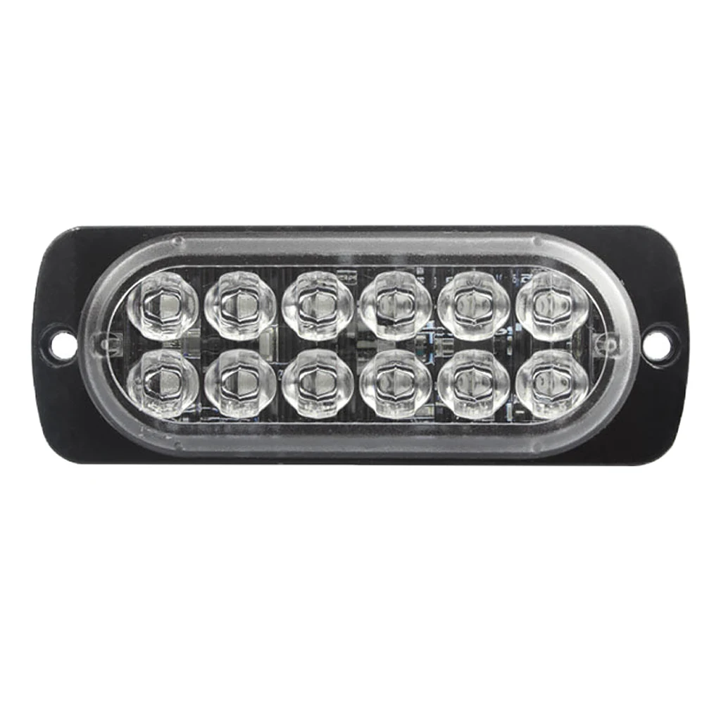 

Strobe Lamp Car Emergency Light Side Warning Light 12/24V 36W Car Truck Vehicle Van Vehicle 12 LED Strobe Lamp Flash Lamp Light