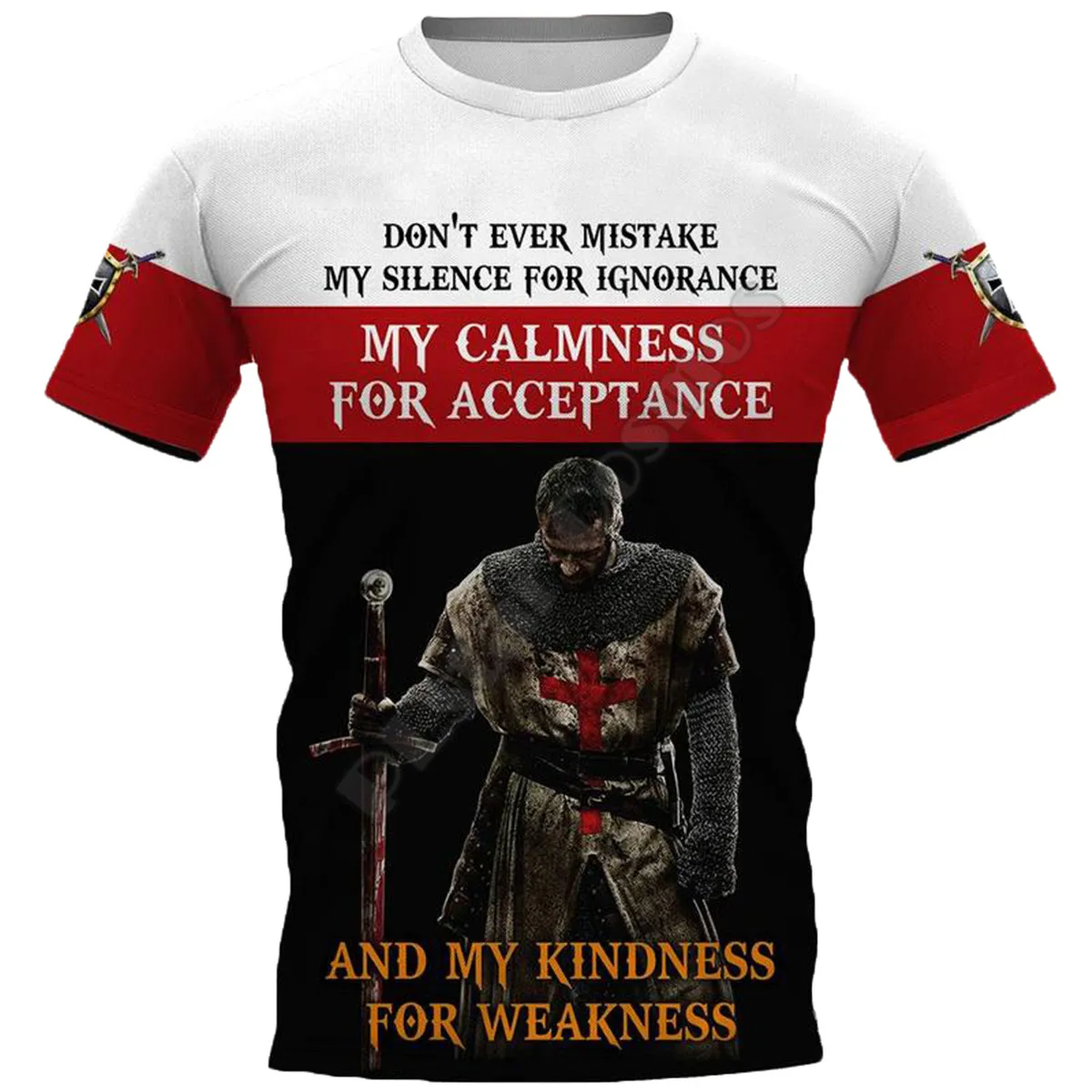 

PLstar Cosmos Knight Templar lion 3D Printed t-shirt Harajuku Streetwear T shirts Hip hop Men For Women Short Sleeve style-13