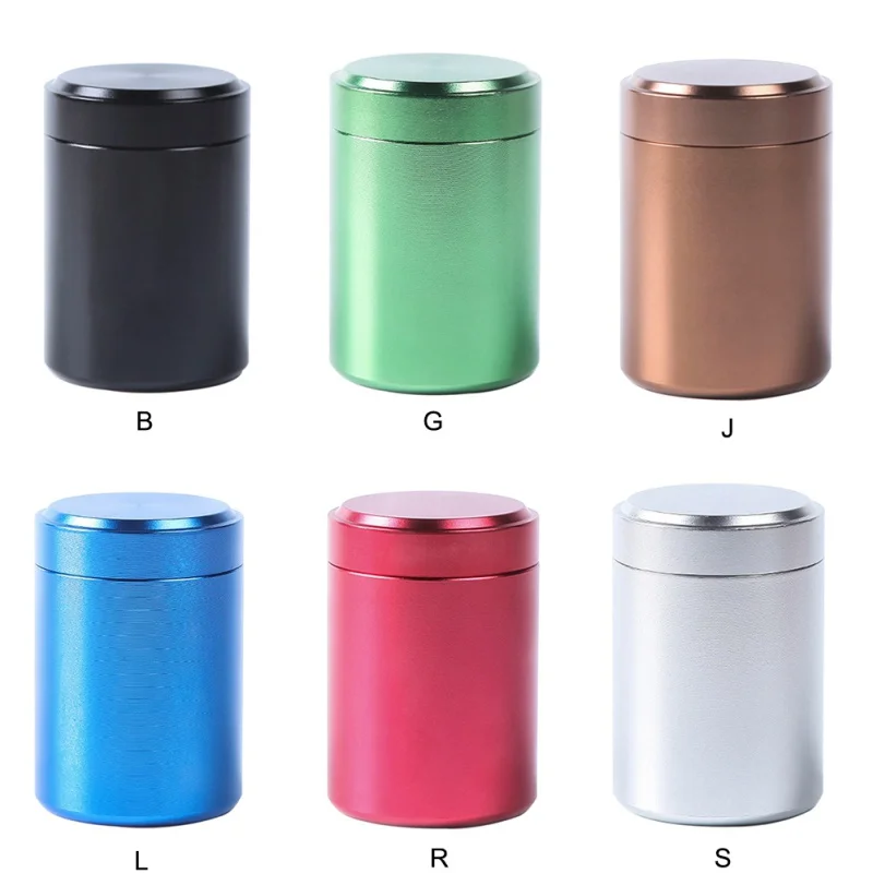 70ML Metal Airtight Smell Proof Container Aluminum Herb Stash Sealed Can Container Herb Tea Jar Storage Boxes images - 6