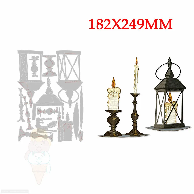 2021 новые штампы Хэллоуин Свеча металлические трафареты для сделай сам