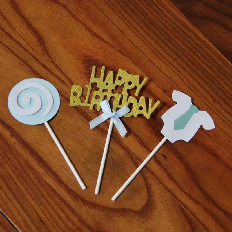 Креативные топперы для кексов товары вечерние лента украшения торта на день