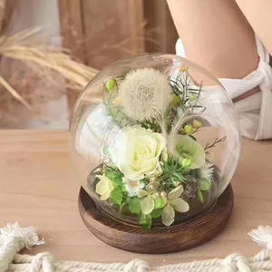 8sets/pack Diameter=13cm Antique Base Glass Dome Vase Wedding Home Decoration Creative Cover Friend Favor Gift 8sets/pack Diameter=13cm Antique Base Glass Dome Vase Wedding Home Decoration Creative Cover Friend Favor Gift