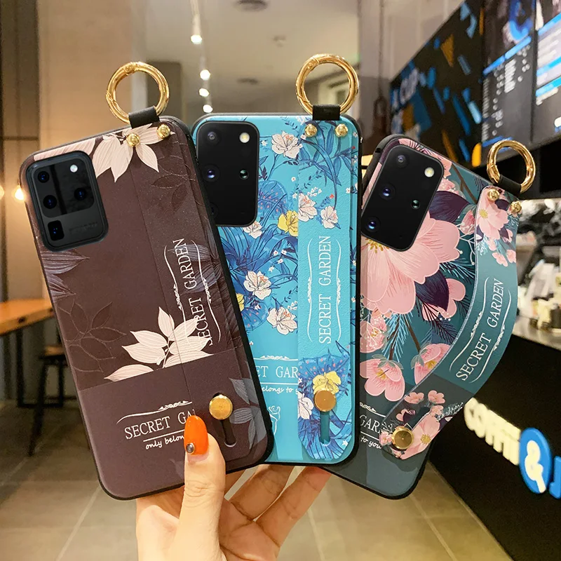 Чехол из ТПУ с ремешком на запястье для Samsung Galaxy Note 8 9 10 20 plus Lite S8 S9 S10 S20 + A30 A50 A51 A30s A50s