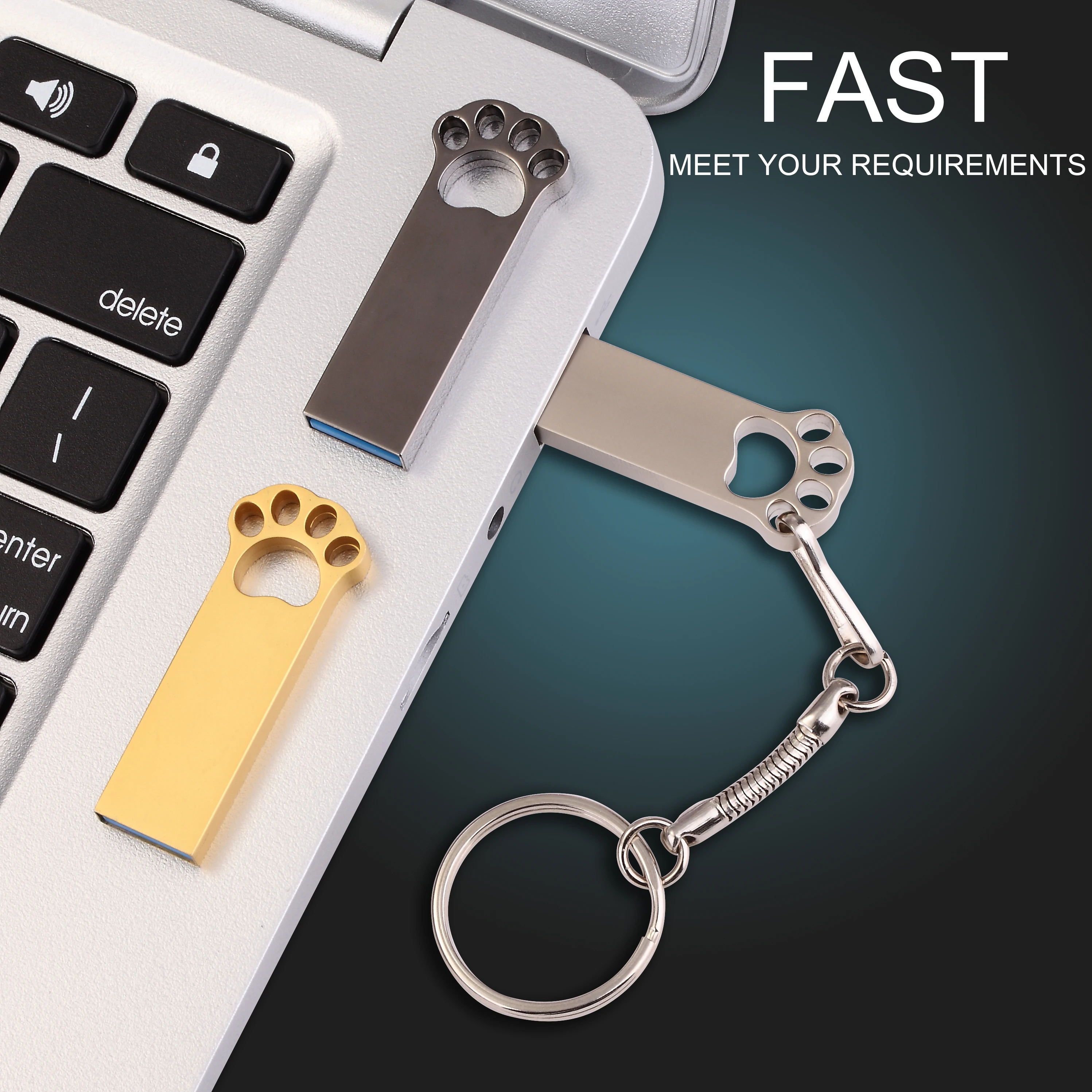 

USB Flash Drive Metal Pendrive128GB High Speed USB Stick 32GB Pen Drive 64GB waterproof 16GB USB Flash 8GB 4GB Free adapter
