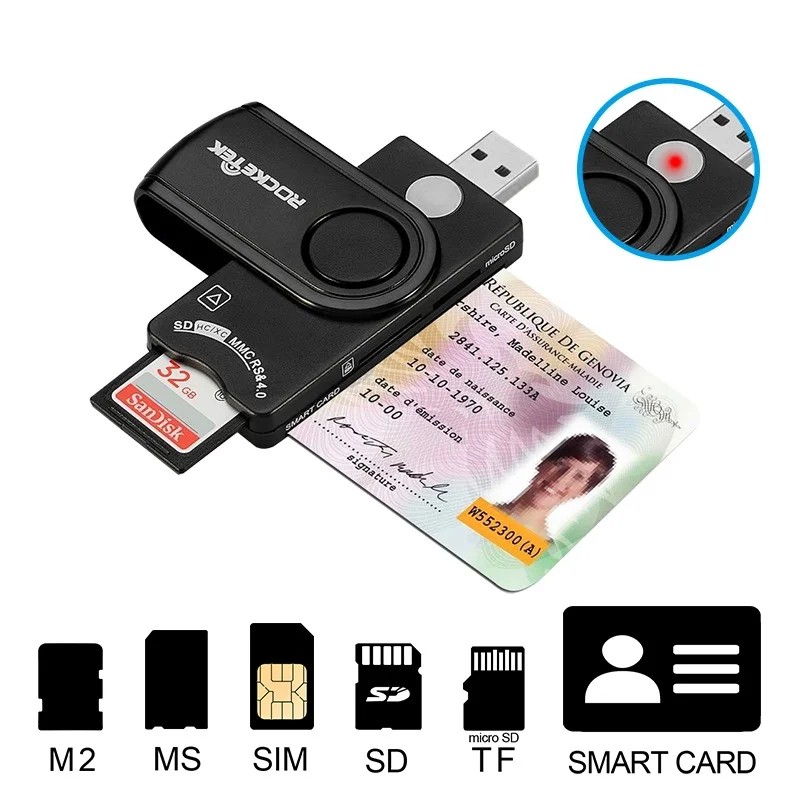 Универсальный многофункциональный MS M2 SIM SD TF Micro карта памяти ID Bank USB 2 0