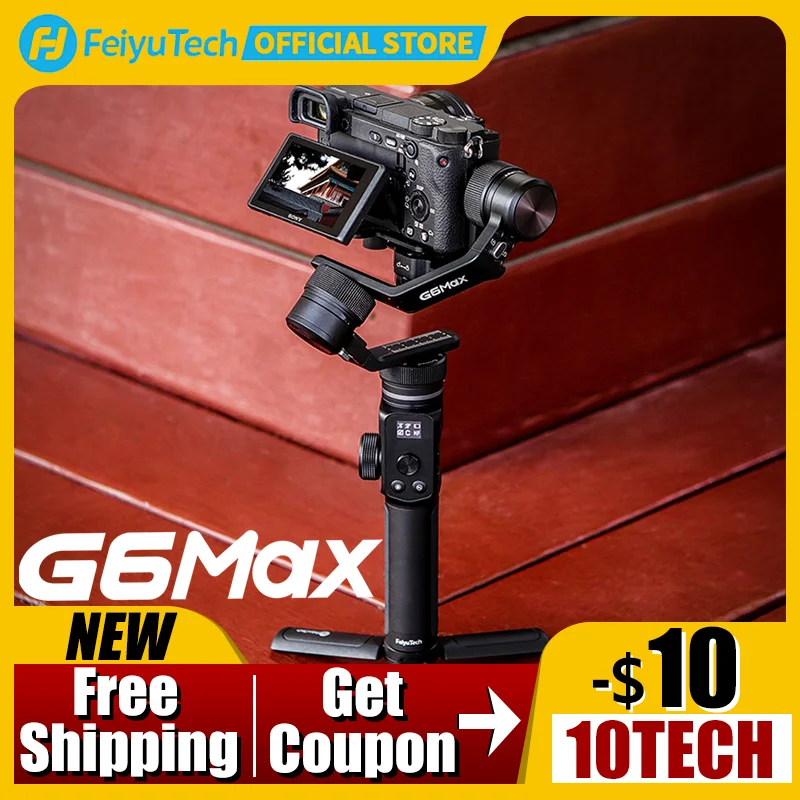 FeiyuTech G6 Max Экшн-камера 3-осевой ручной карданный стабилизатор для SONY Canon