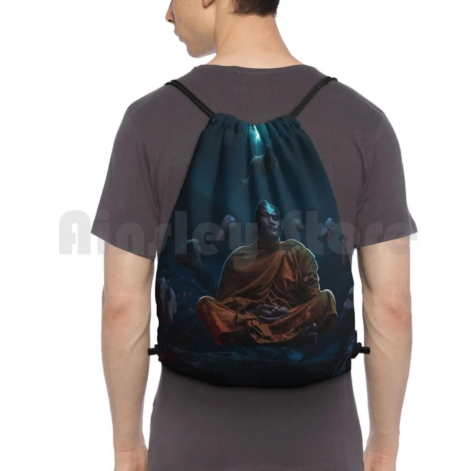 

Backpack Drawstring Bag Riding Climbing Gym Bag Fire Earth Air Water Hero Superhero