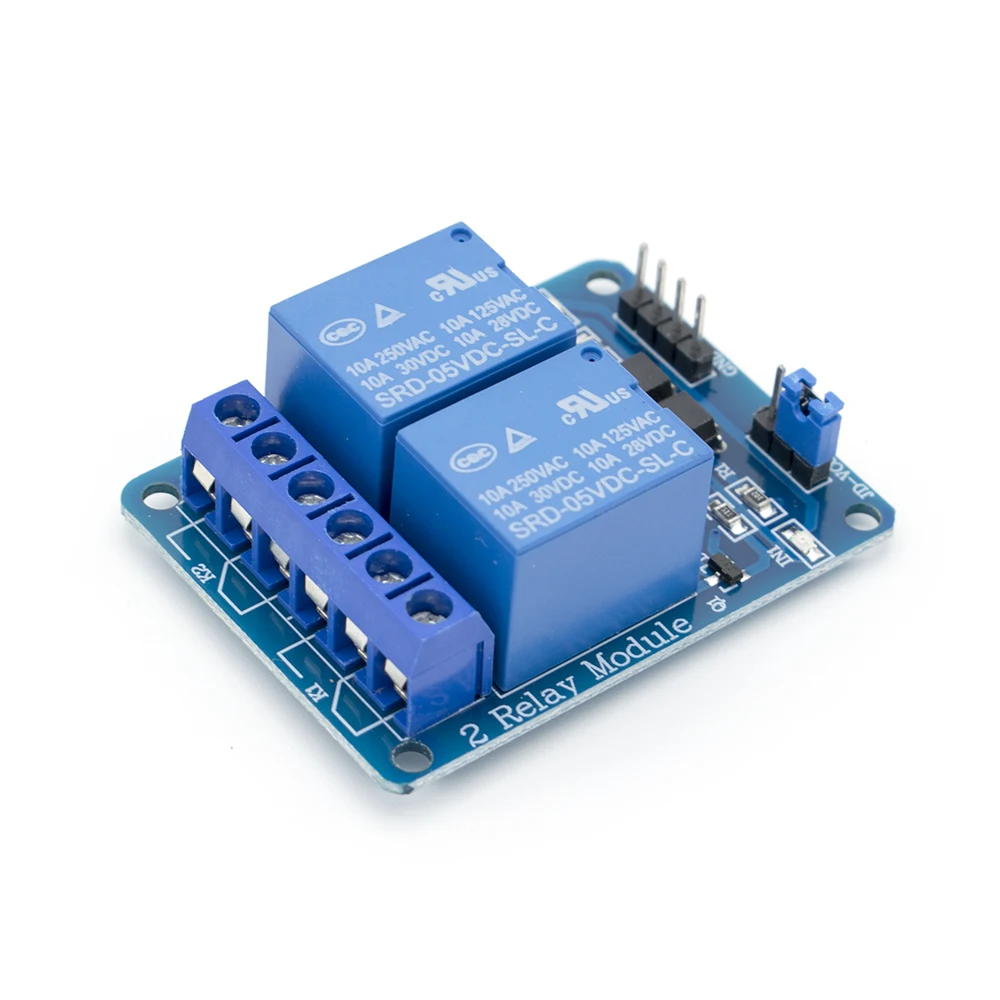50 шт./лот новый 5 в 2 канальный релейный модуль Shield ARM PIC AVR DSP Electronic 10A|relay module|dsp