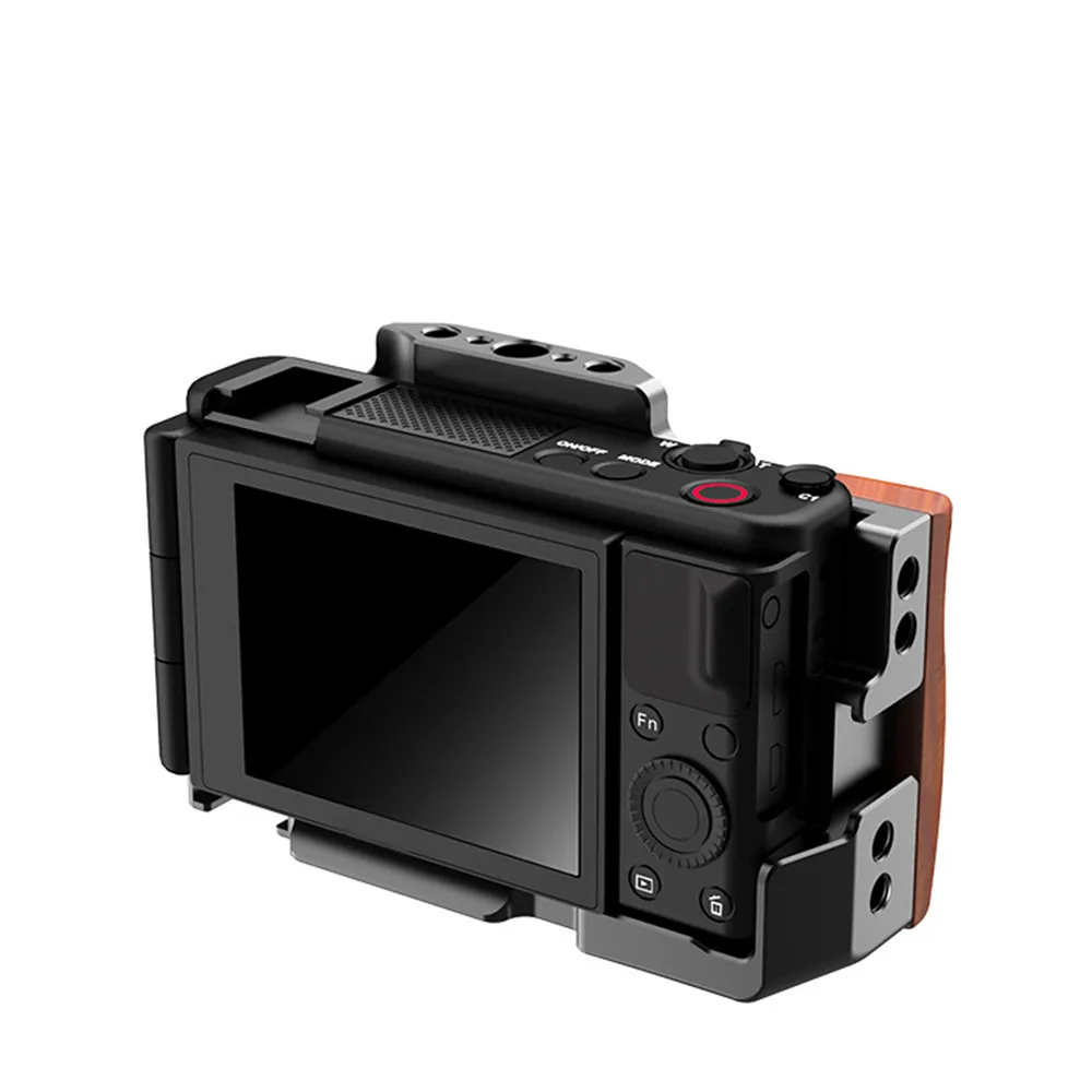 

Metal Camera Cage Handle Grip for Sony ZV1 Camera Vlog Photography Expansion Frame Protective Cage Adapter 1/4" Screw Cold Shoe