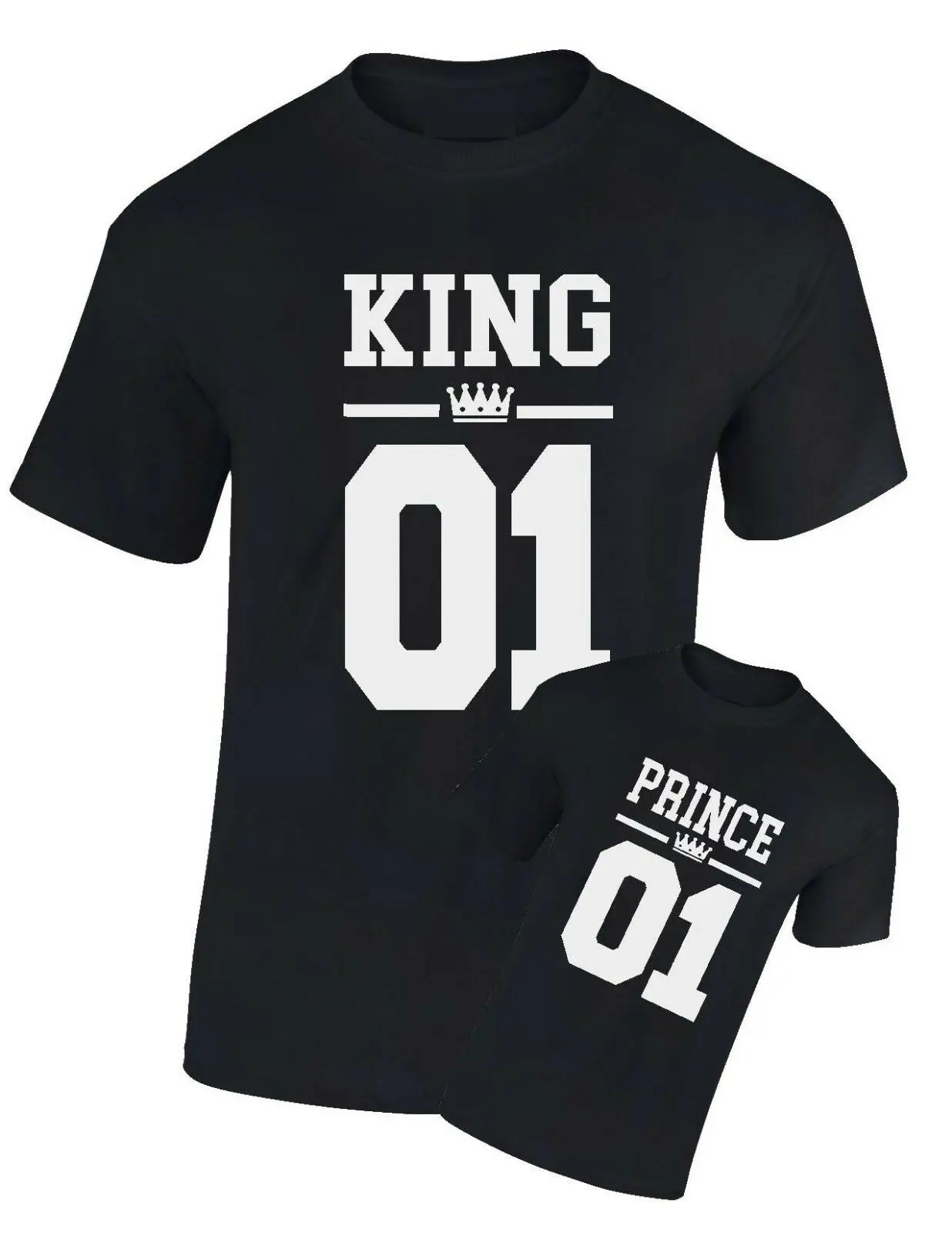 Король 01 принц Футболка Рубашка для папы футболка сына футболки Fathers Day Gift SM XXXL