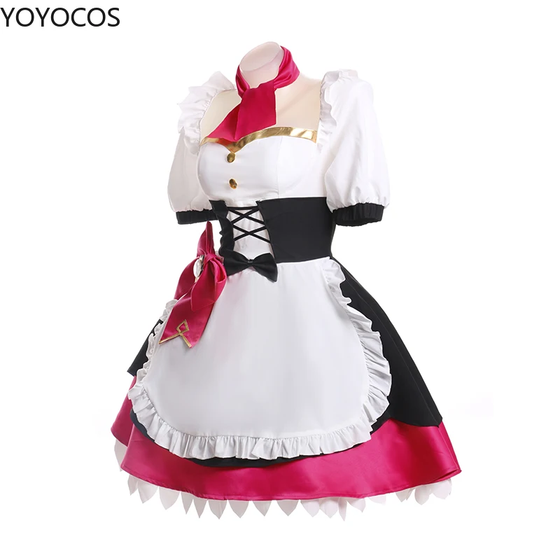 YOYOCOS Genshin Impact Noelle Косплей Костюмы милая горничная наряд Аниме косплей Хэллоуин