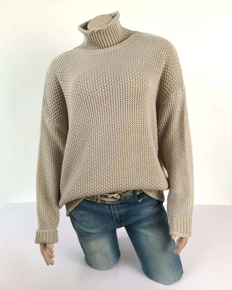 Женский свитер большого размера 2019 осенне-зимний с толстой линией Повседневный