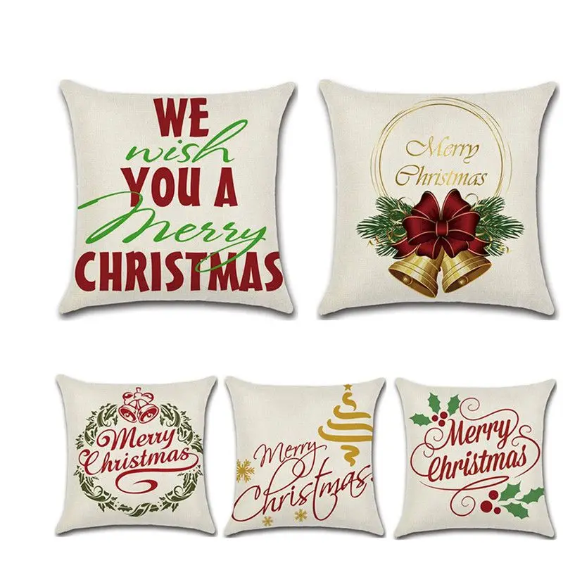 Christmas Decorative Cushion Cover Decoration Pillow Pillowcase For Sofa Home New Year cushion cover | Дом и сад
