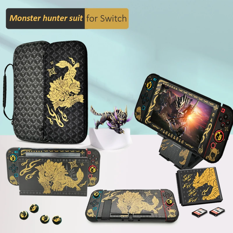 

2021 Monster Hunter Storage Bag for Nintendo Switch Travel Carrying Case Protective Shell for NS Switch Console Game Accessories