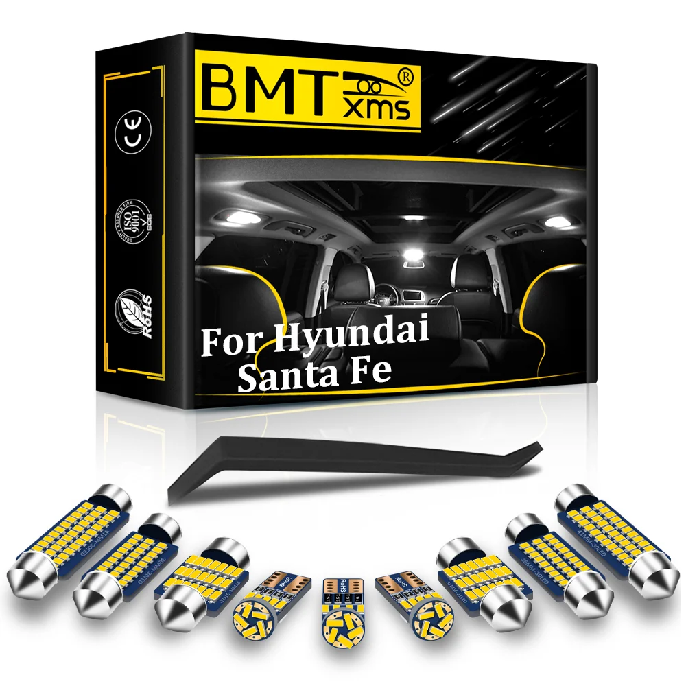 

BMTxms Canbus Interior Vehicle Bulb Indoor Map Dome Reading Light Kit For Hyundai Santafe Santa Fe SM CM DM TM ix45 2001-2021