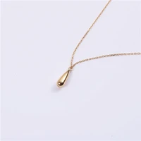 high end stainless steel jewelry waterdrop pendant necklace for women