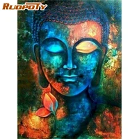 ruopoty 60x75cm framed oil painting by numbers for sakyamuni figure picture by number home decoration wall art picture