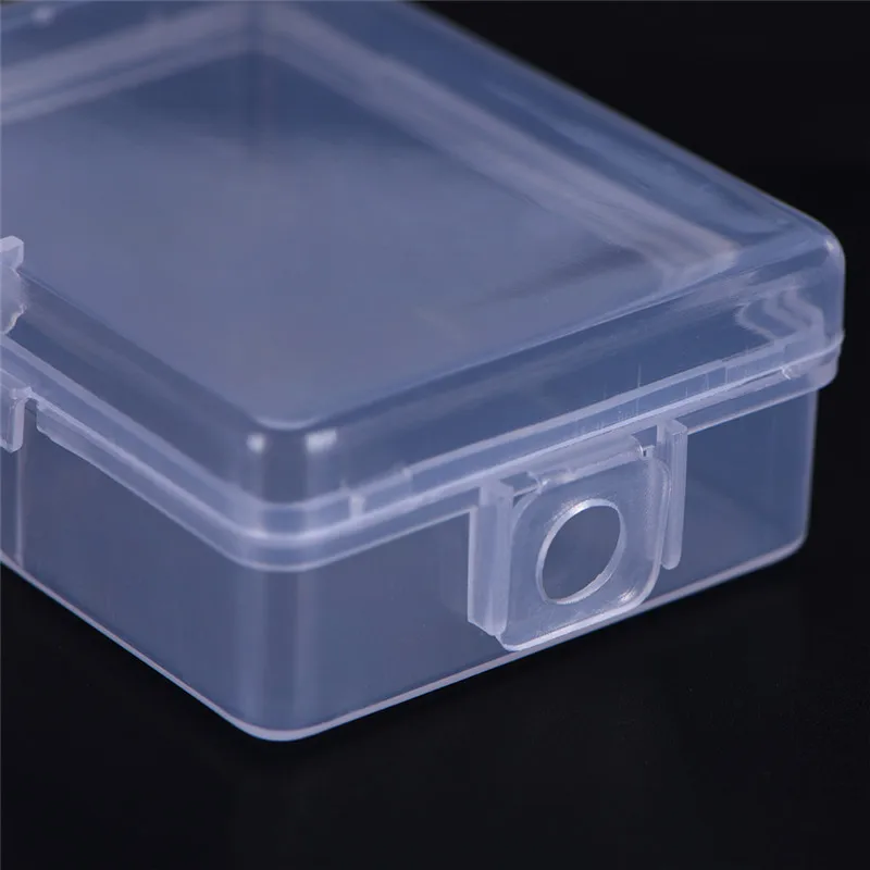 

2PCS Small Transparent Plastic Storage Box Clear Square Multipurpose Display Box Fashion