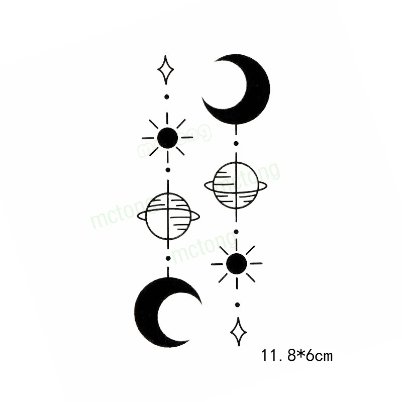 Водостойкая наклейка для тела черная музыкального фестиваля|Временные тату| |