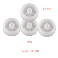 4 pcslot 1 5 inch white pp single wheel diameter 40mm plastic wear resistant nylon caster furniture