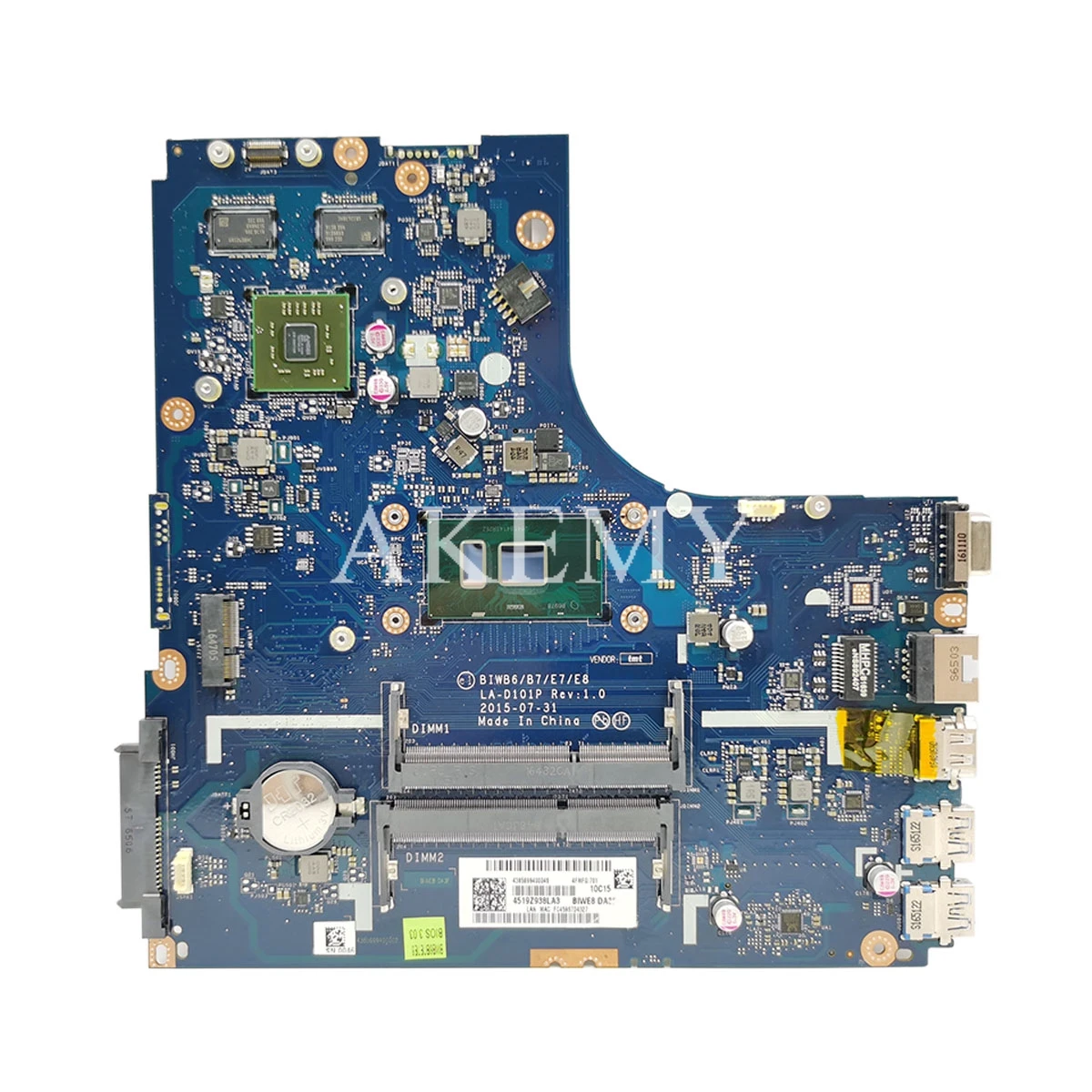 BIWB6/B7/E7/E8 LA-D101P материнская плата для For Lenovo Ideapad B51-80 ноутбука с SR2EY I5-6200U FRU:5B20K57320 100%
