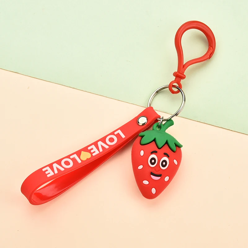 С фруктовым принтом в виде Арбузов цепочка для ключей поворота ананас брелки