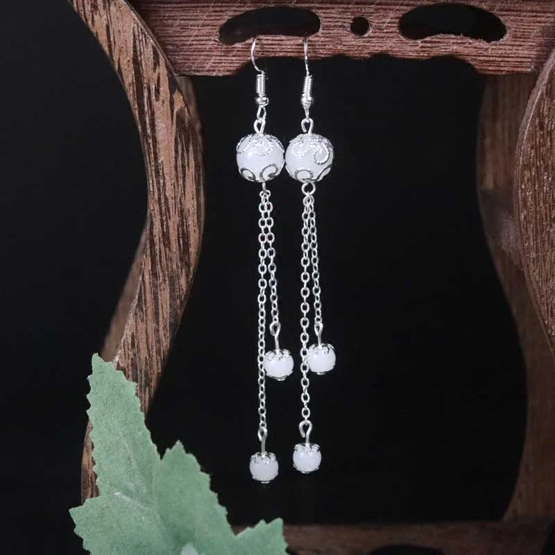 

Long antique classic earrings earrings Hanfu accessories retro earrings