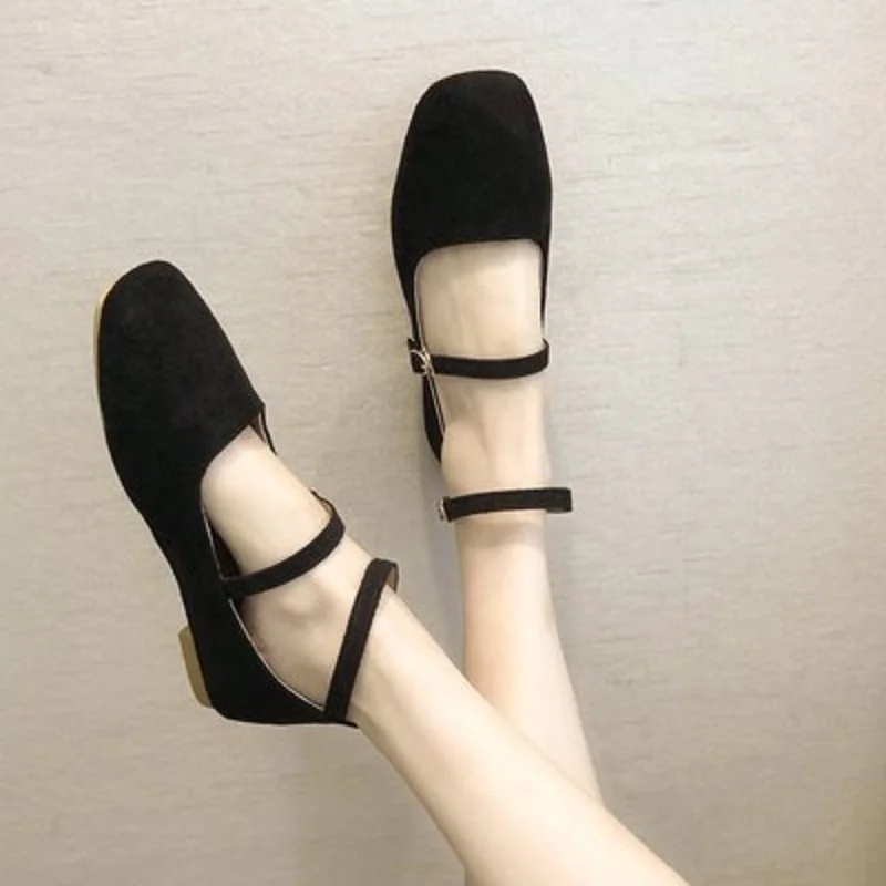 2019 новые женские туфли на плоской подошве в стиле ретро сезон весна-осень женская