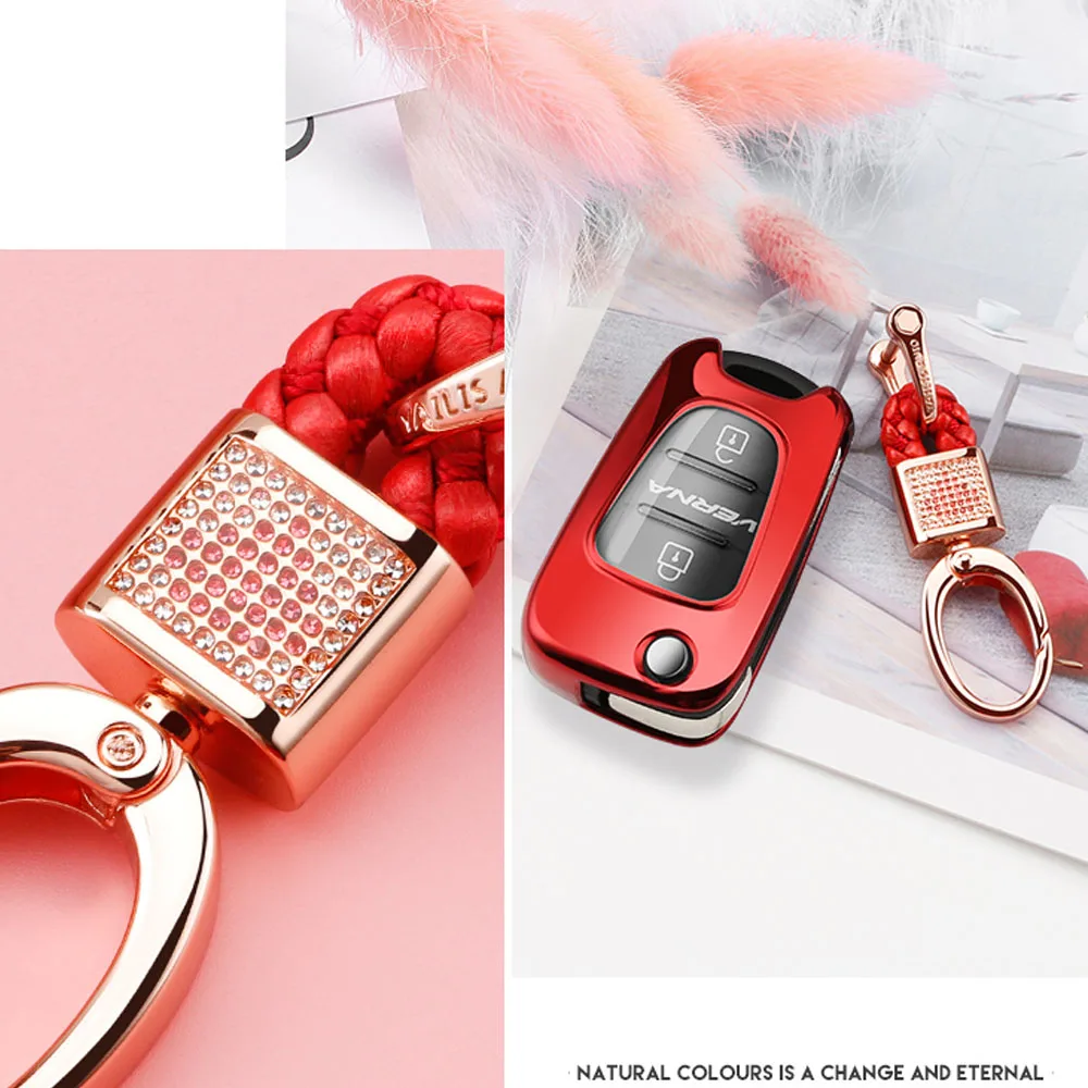 Складной чехол для автомобильного ключа кошелек с 2 кнопками брелок ключей Kia RIO K2