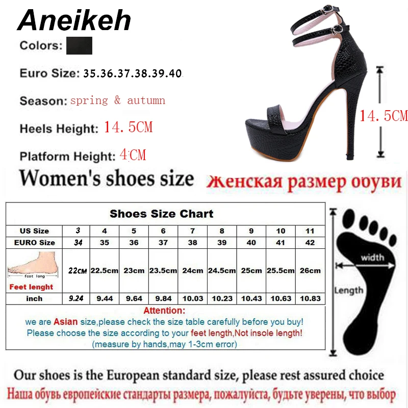Сандалии Aneikeh женские на очень высоком каблуке пикантные Клубные