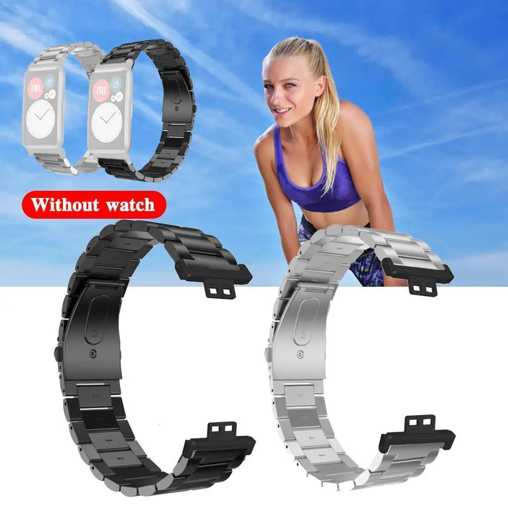

Band For Huawei Watch FIT Strap Accessories replacement Huawei Strap bracelet Watch watchband metal Steel 2020 fi H7W2