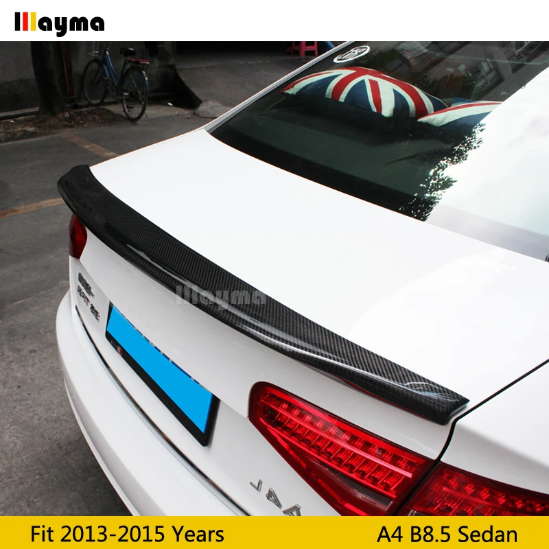 CA Стиль углеродного волокна задний спойлер на багажник для Audi A4 B8.5 седан 2013 2014 2015