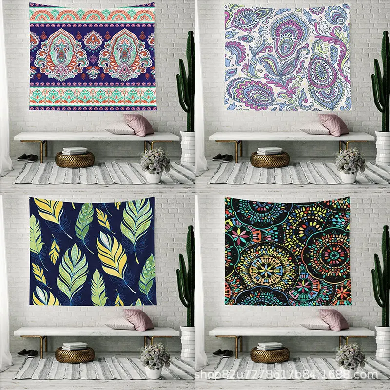 Национальный геометрический настенный гобелен подвесной на стену декор для