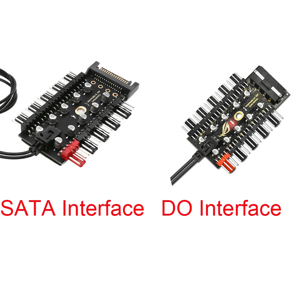 

1 To 10 Way Cooling Fan Hub 4 Pin Universal Speed Controller Self Adhesive Motherboard Accessories Computer Parts Connection PWM