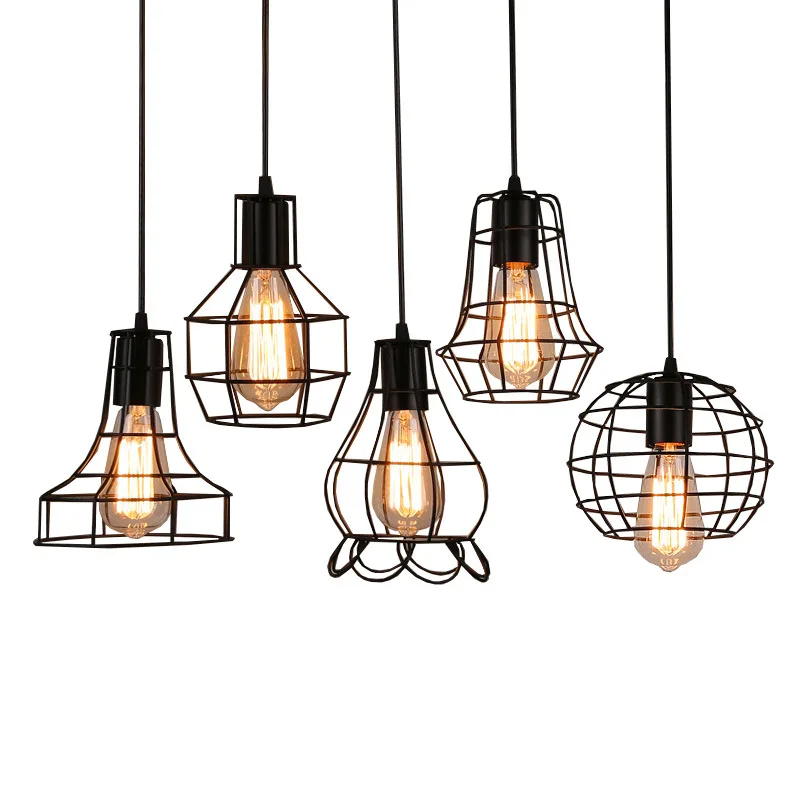 E27 лампа держатель скандинавский Ретро Лофт железный подвесной светильник s 110V 220V