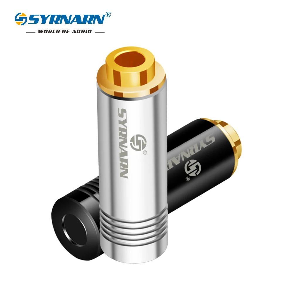 

2Pcs 4.4mm 5 Pole Headphone Gold Female Plug 4.4 HiFi Earphone Jack Audio Adapter for Sony NW-WM1Z Connector Black & Silver