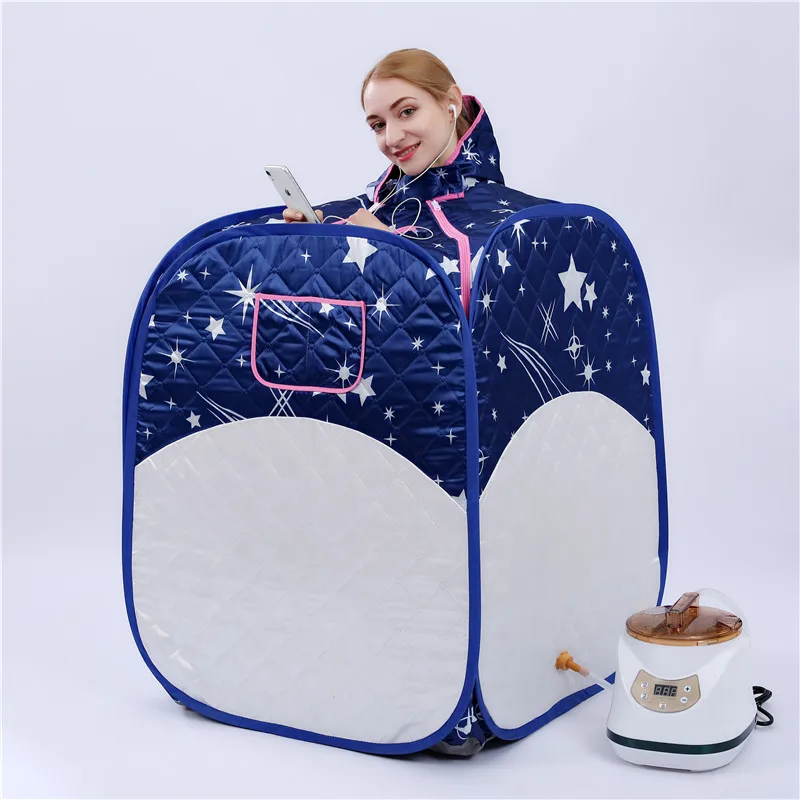 

Mini Foldable Sauna Portable Steam Sauna Spa capsule With 2020 New New Style 2.8L 1500W Steam Generator
