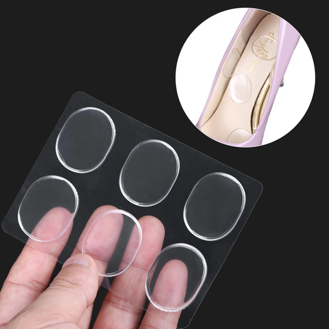 6 шт. из силиконового геля защищающий пятки защитная обувь стелька вкладыш гель