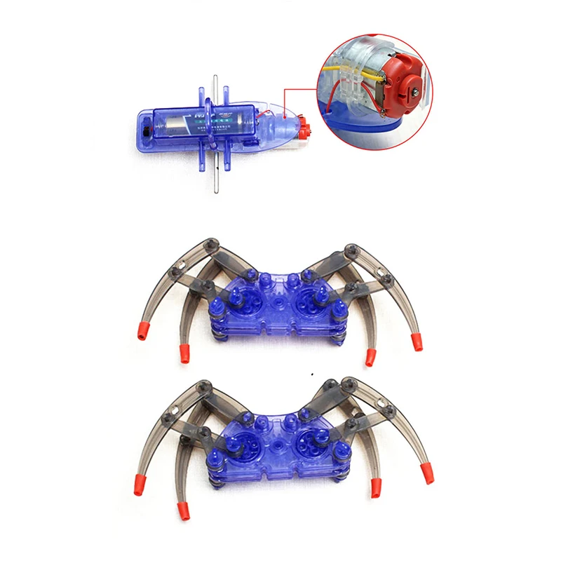 DIY Assemble Intelligent Electric Spider Robot Toy Educational Kit Hot Selling Assembling Building Puzzle Toys High Quality | Игрушки и