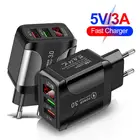 Устройство для быстрой зарядки с usb-портом, быстрая зарядка 3A QC3.0 универсальное настенное мобильный телефон планшеты зарядные устройства для Iphone 11 Samsung Huawei зарядки Usb зарядное устройство