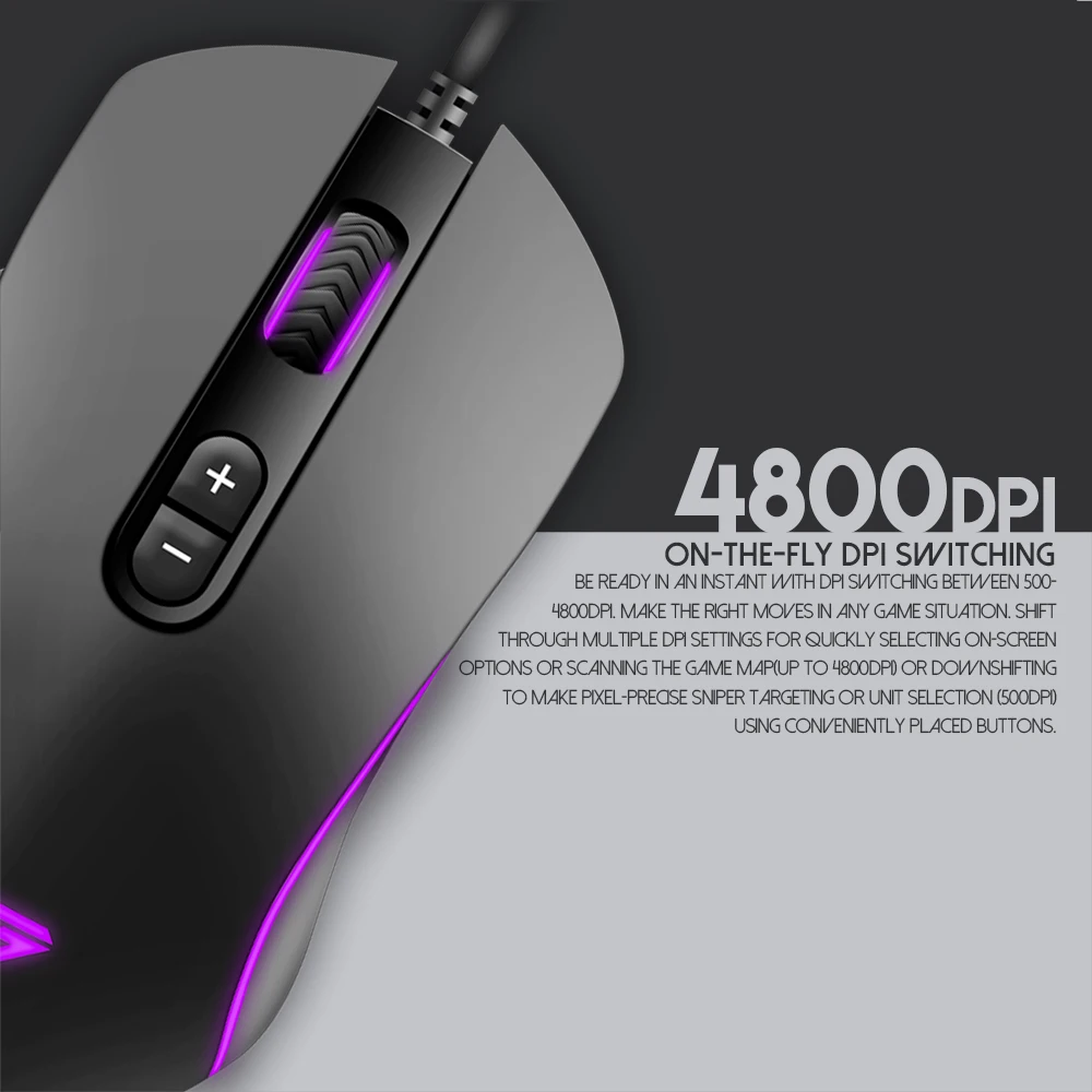 FANTECH X9 мышь выбор игр Регулируемая 4800 dpi 7 Кнопка макро профессиональная Проводная игровая мышь оптическая мышь для ПК игры
