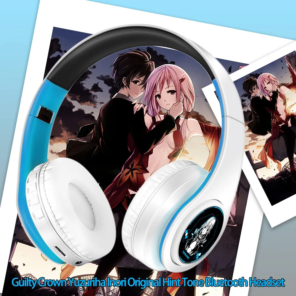 

Best Quality Free Shipping Cosplay Guilty Crown Yuzuriha Inori Wireless Wired 2 in1 Bluetooth Headset Anime Wireless Headphones