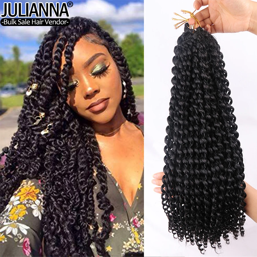 

Passion Twist Crochet Hair Synthetic Braiding Hair Extensions 22 Strands Spring Twist 80g/Pack Long Black Brown 99J Free Ship