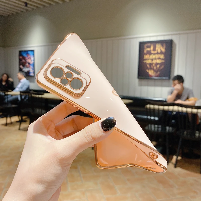 love heart square plating phone case for xiaomi mi poco x3 pro x 3 nfc gt x4 m4 pro 4g 5g poko x3pro m3 f3 silicone fundas cover free global shipping