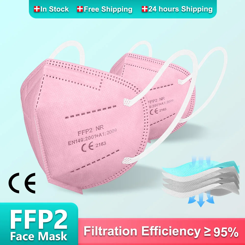 Маски FPP2 Homologadas Европа 5 слоев FFP2 сертификат CE Mascarilla KN95 взрослые FP2 маски цвета
