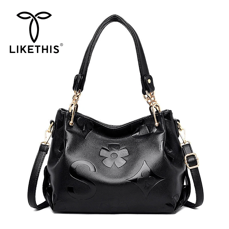 LIKETHIS женские сумки модные известный бренд кожаная сумка мессенджер роскошная с